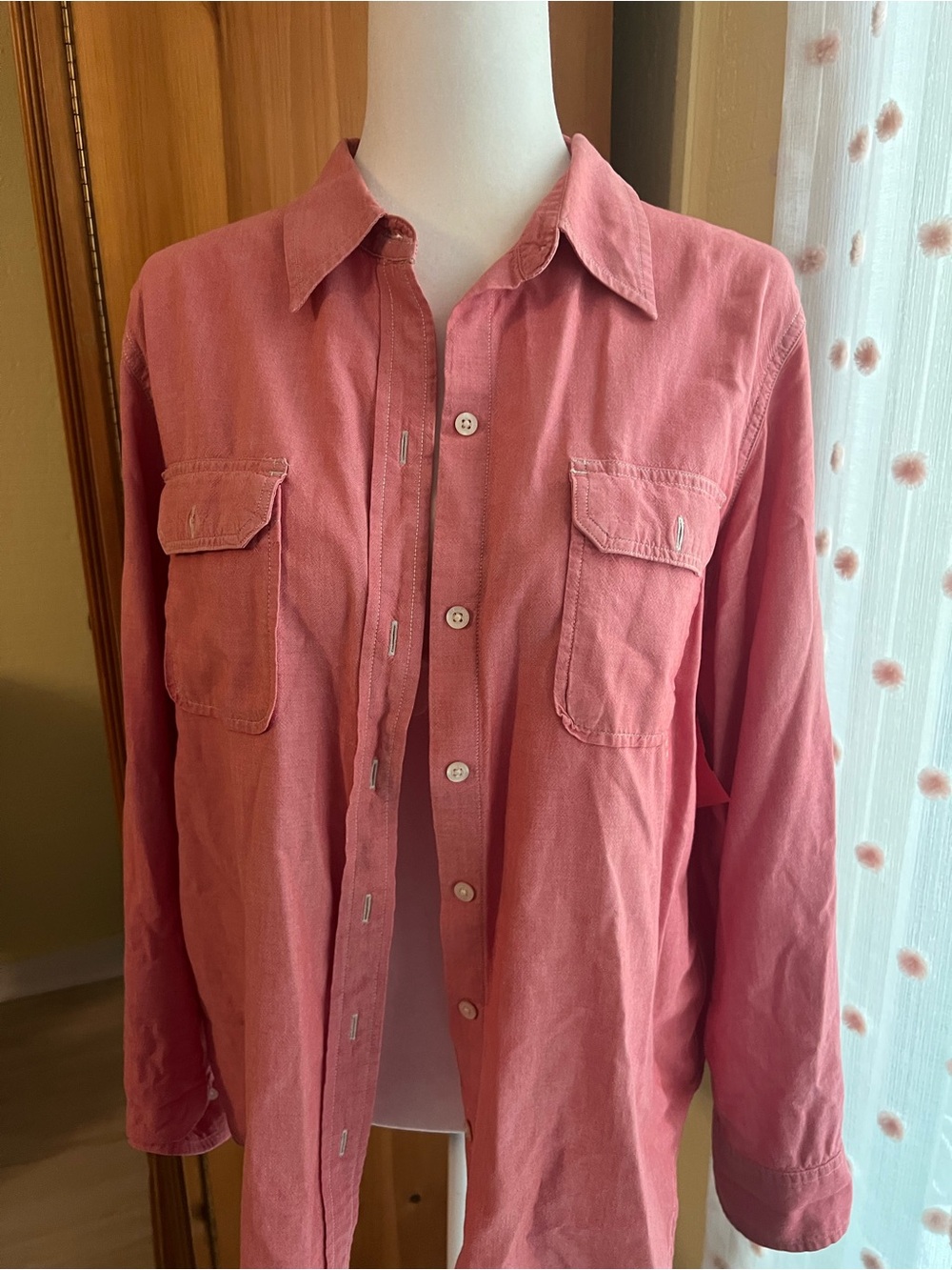 Ralph Lauren Men's Lightweight Shirt Jacket in Dusty Rose